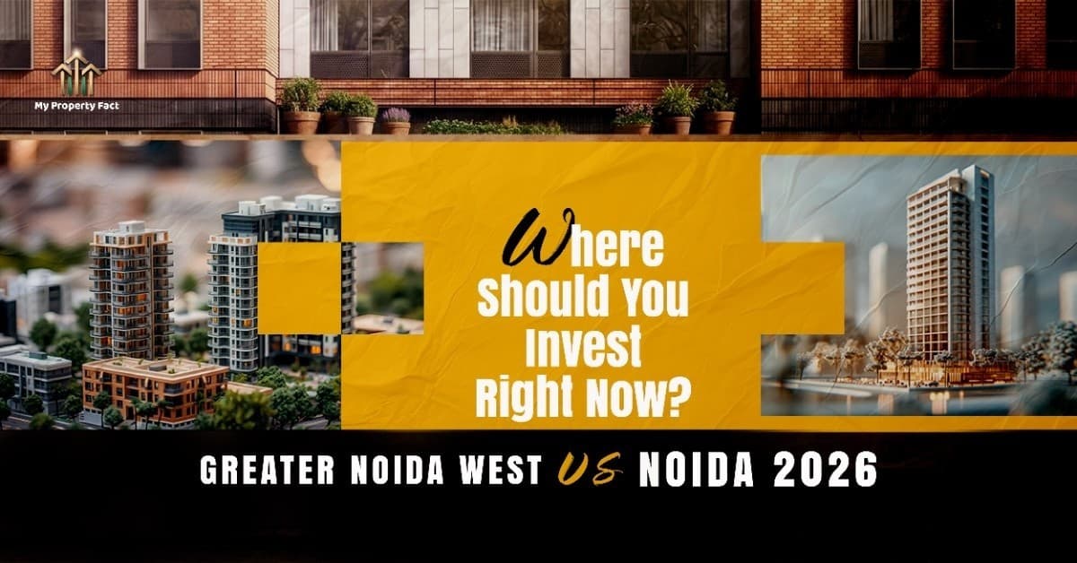 Greater Noida West vs Noida 2026: Where Should You Invest Right Now? — blog featured image on My Property Fact Greater Noida West vs Noida 2026: Where Should You Invest Right Now? — blog featured image on My Property Fact